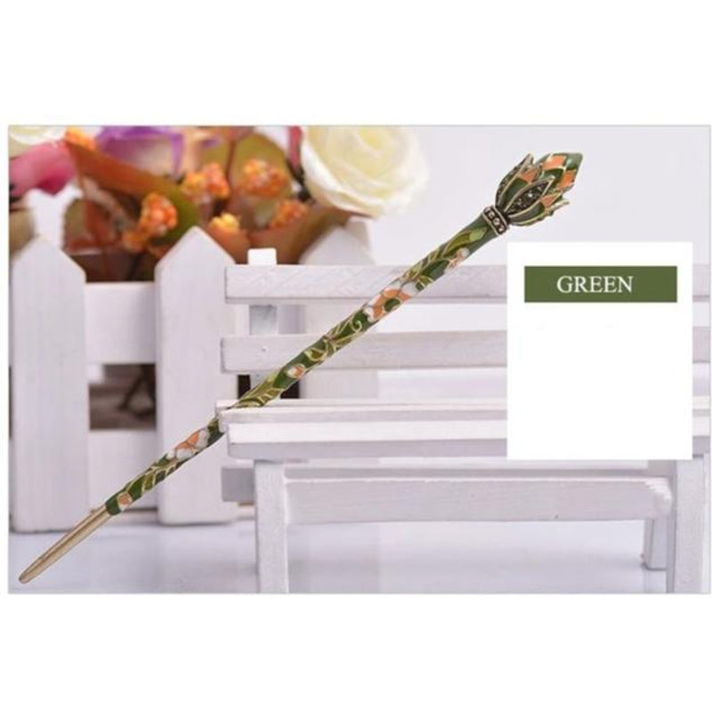 Kreative Kanzashi Haarnadel Airi – Grün