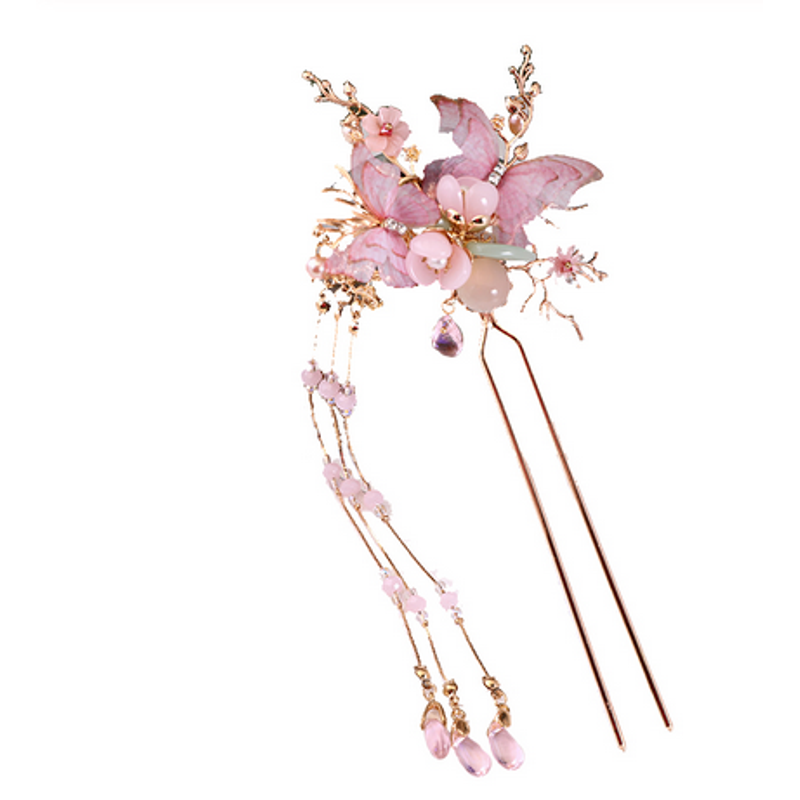 Klassischer Kanzashi Haarschmuck Okami