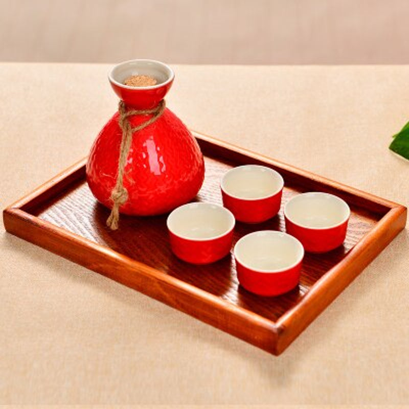 Modernes Sake-Set Nihonshu – Orangerot
