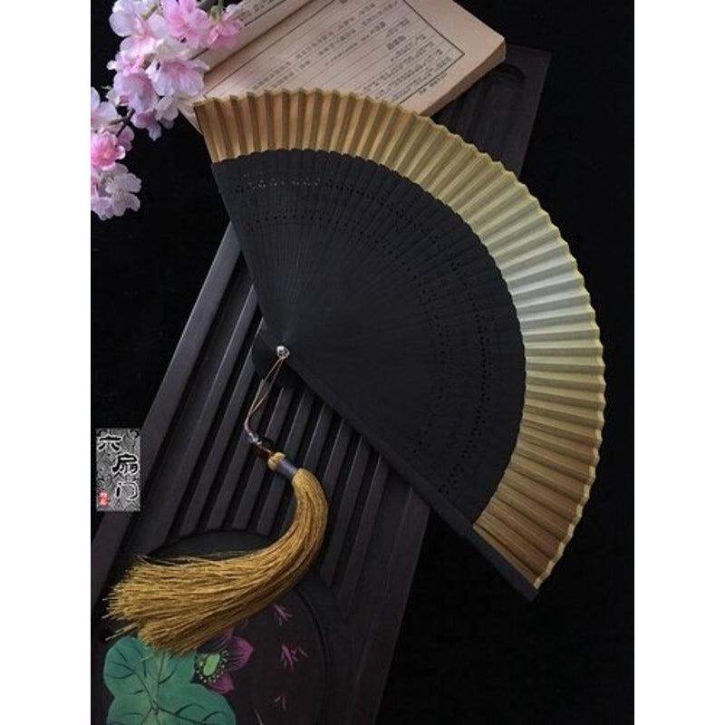 Fächer Kenta (12 Farben) – Schwarz-Gold