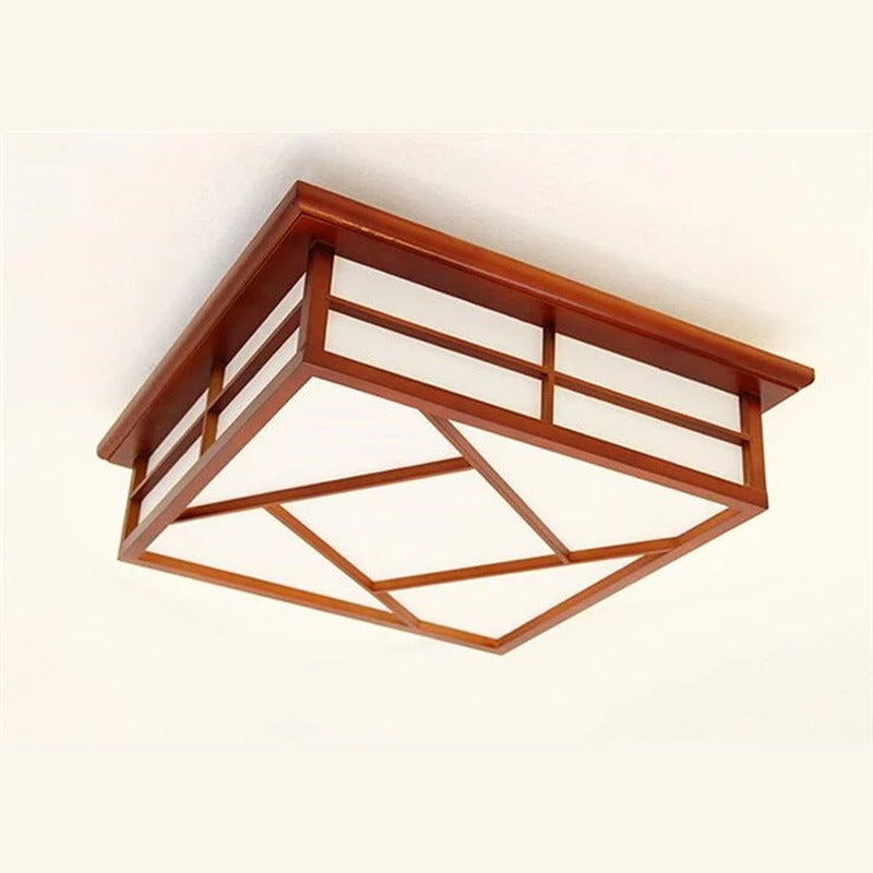 Holz-Deckenlampe Ryusaki im japanischen Stil mit LED – Bild 2