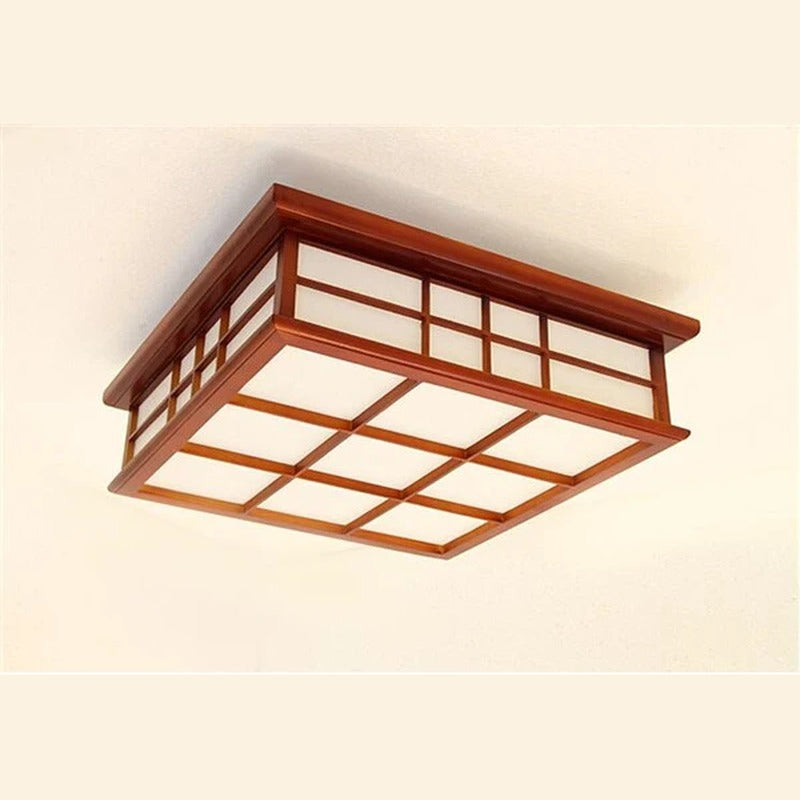 Holz-Deckenlampe Ryusaki im japanischen Stil mit LED – Bild 4