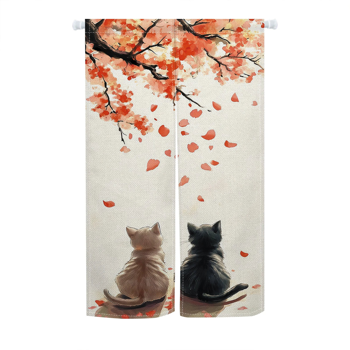 Noren Vorhang Neko (2 Farben und 3 Größen)