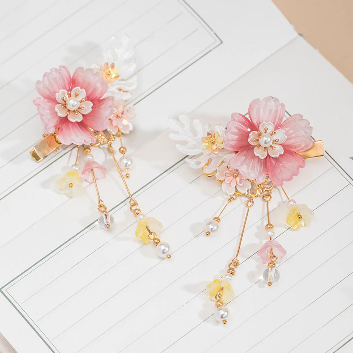 Kanzashi Haarspange Fugoppe (4 Farben)