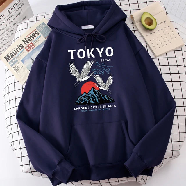Sweatshirt mit Kapuze Tokyo (14 Farben)