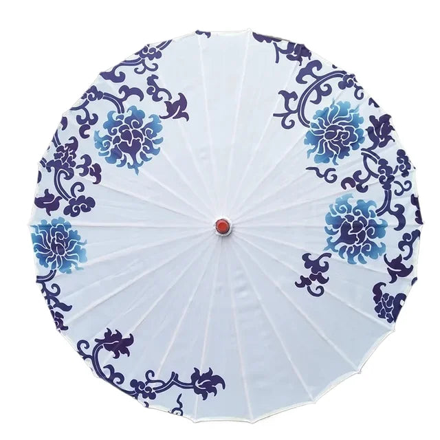 Asiatischer Sonnenschirm Himawari aus Seidenstoff – Bild 2