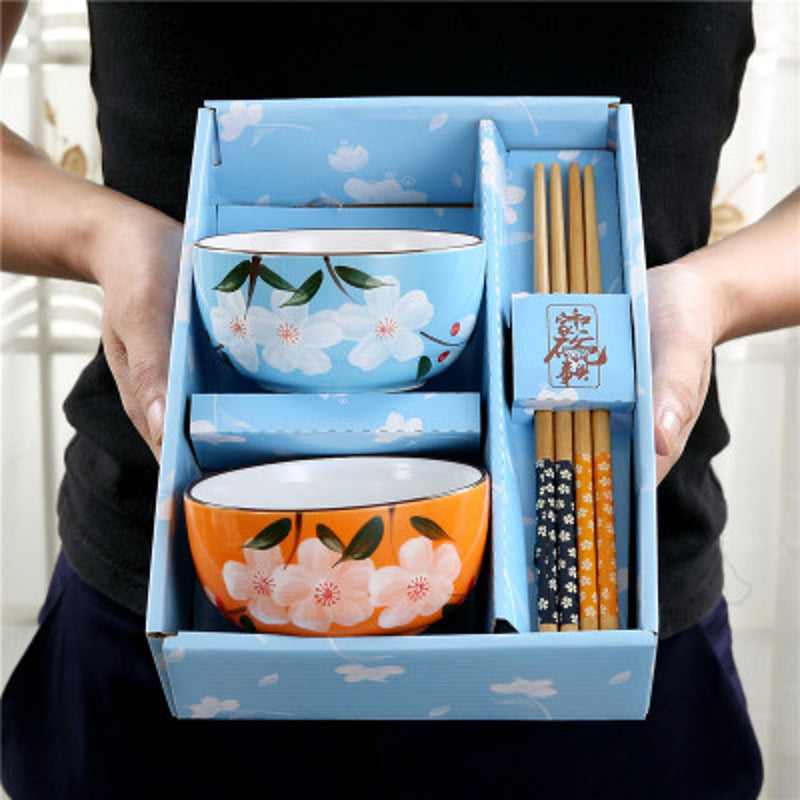 Geschirr-Set Idei (6 Farben) – Orange+Blau