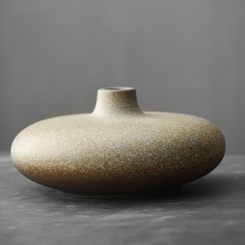 Keramik Vase Hirata Sandbeige
