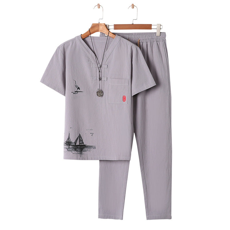 Asiatisches Bekleidungsset Sako (3 Farben und 7 Größen)