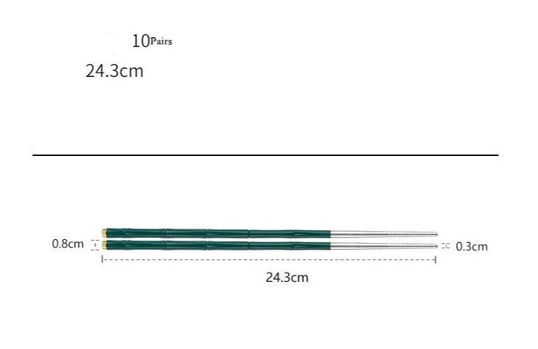 10 Paar Metall Essstäbchen Saiko