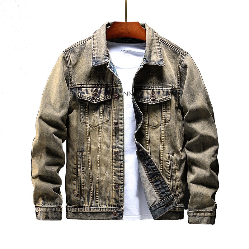 Jeansjacke mit Crane-Stickerei Toyo