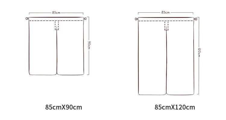 Norenvorhang Kyunaka (2 Farben)