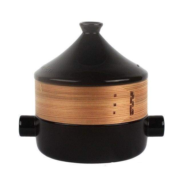 Donabe with Steamer Nara - Black - Pots & Pans