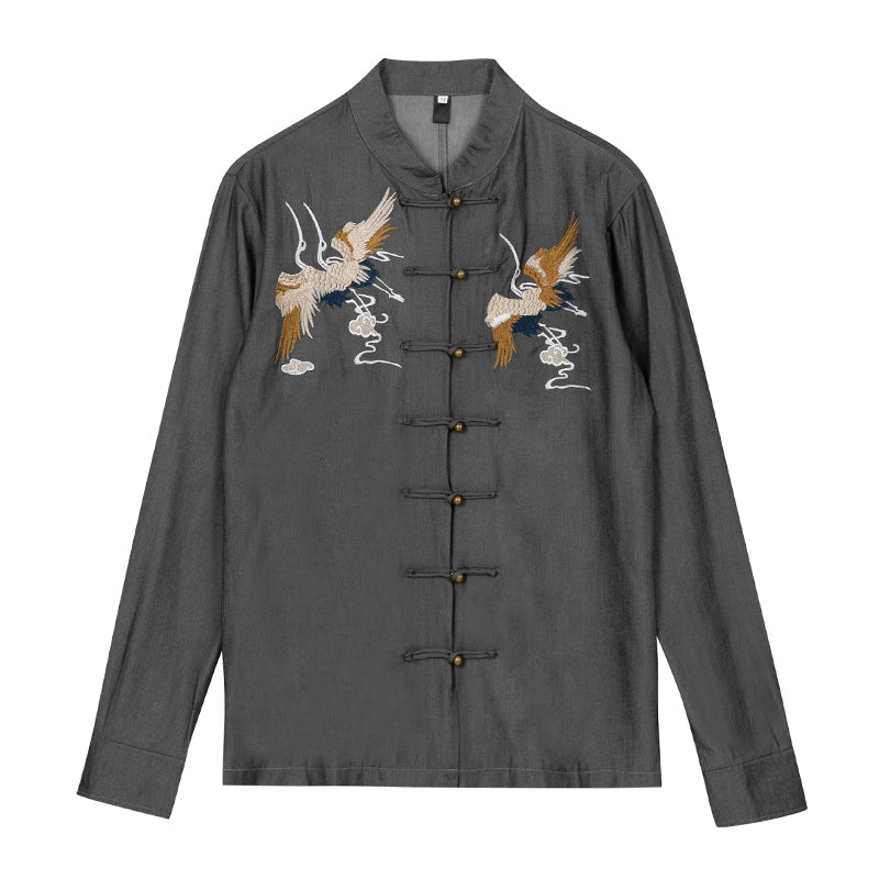 Asiatisches Jeanshemd Nii (3 Farben)
