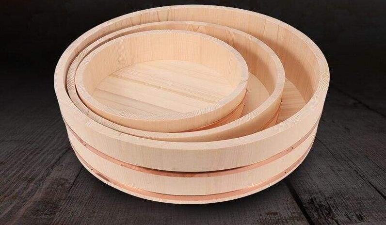 Hangiri Katsuo, Sushi-Reisschüssel aus Holz – Bild 4