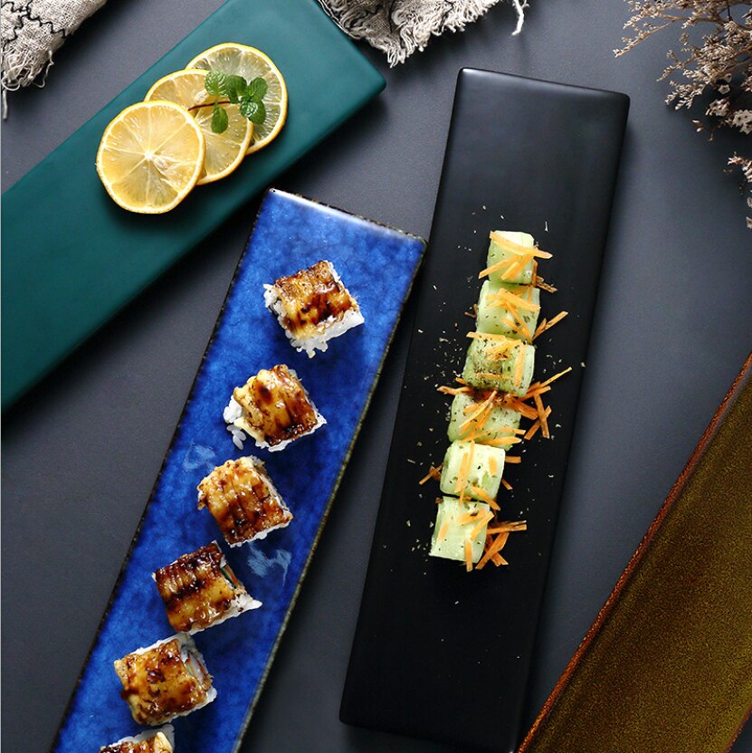 Rechteckige Sushi-Platte Makoto (4 Farben)