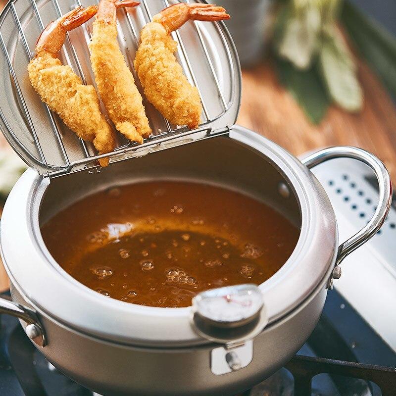 Tempura Brattopf mit Temperaturregelung Kurashiki (2 Größen und 2 Farben)