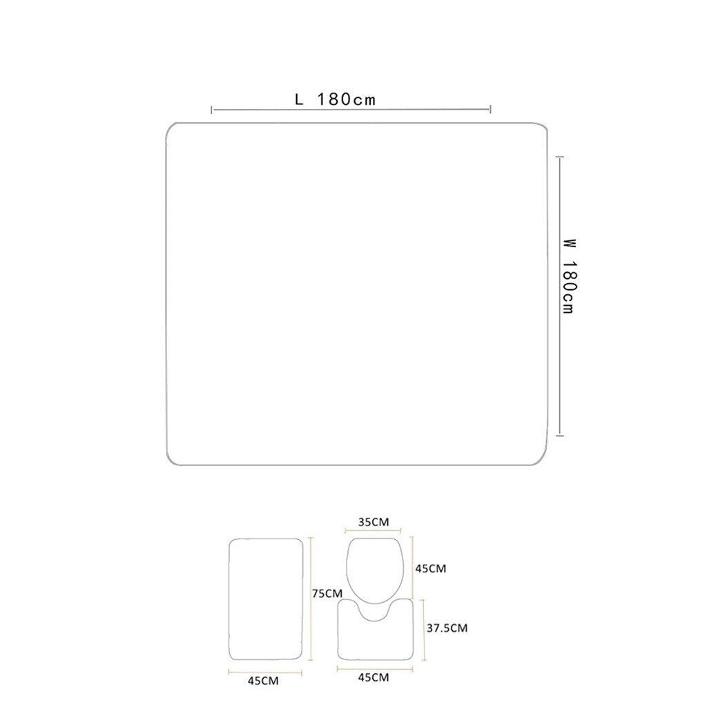 4 Teiliges Badezimmer-Set Yori