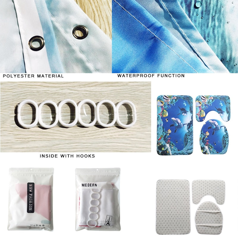 4 Teiliges Badezimmer-Set Sora