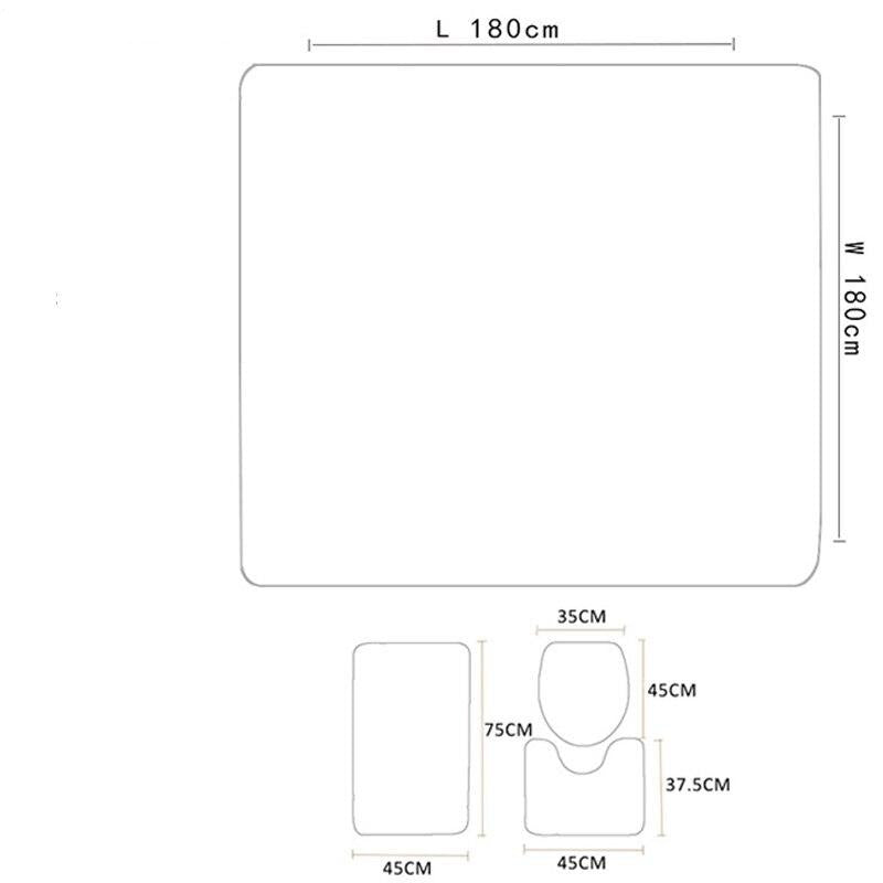 4 Teiliges Badezimmer-Set Shoma