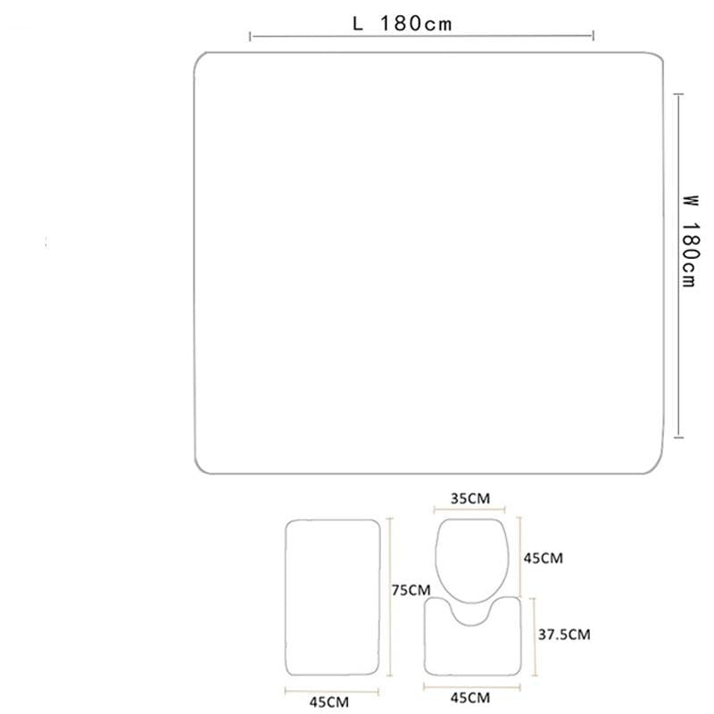 4 Teiliges Badezimmer-Set Sora