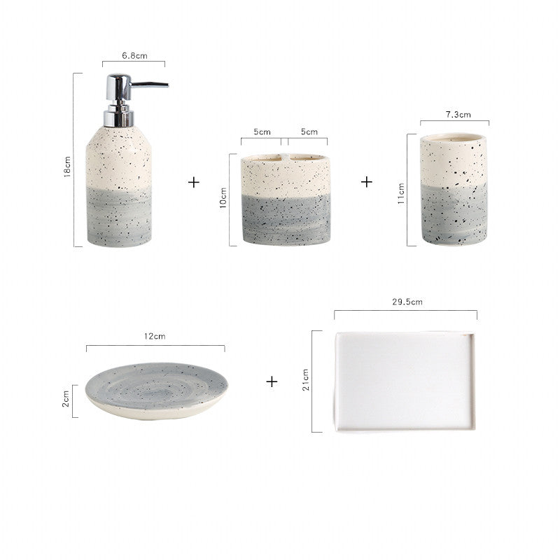 5 Teiliges Badzubehör-Set Kawa