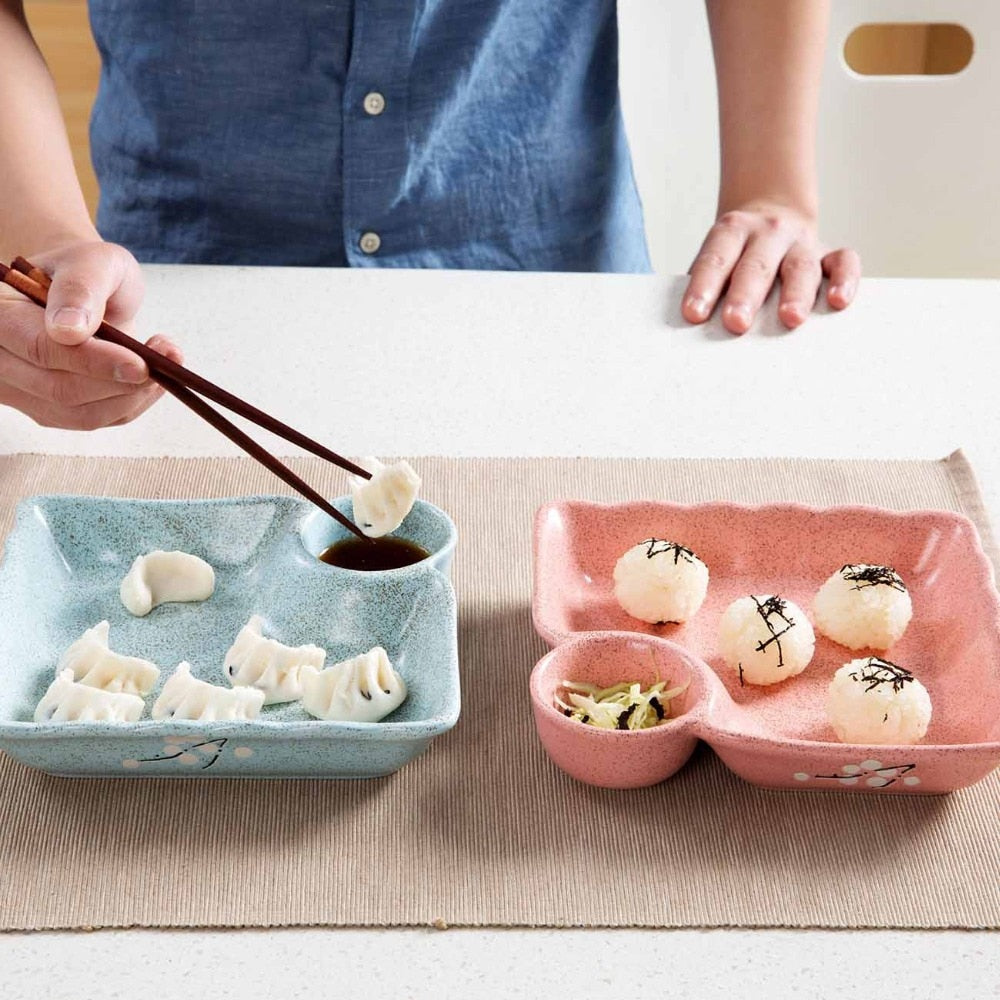 Sushi-Teller mit Soßenschälchen Yu (3 Farben)
