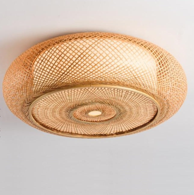 Rattan-Deckenlampe Benjiro im japanischen Stil – Bild 5