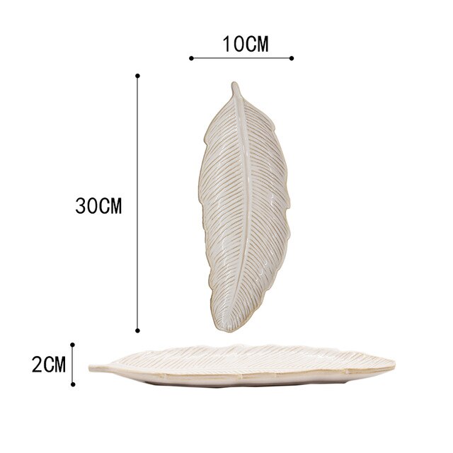 Blattform Keramikplatte Sazu (3 Farben)
