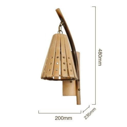 Bambuswandlampe Yokko