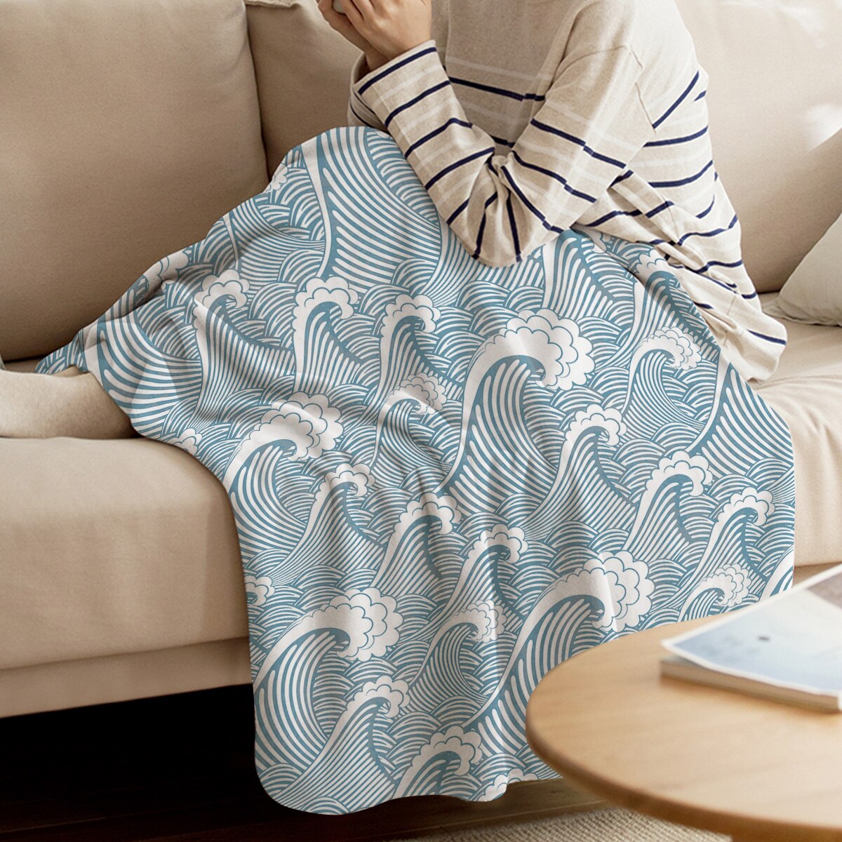 Wellen Kuscheldecke Aina