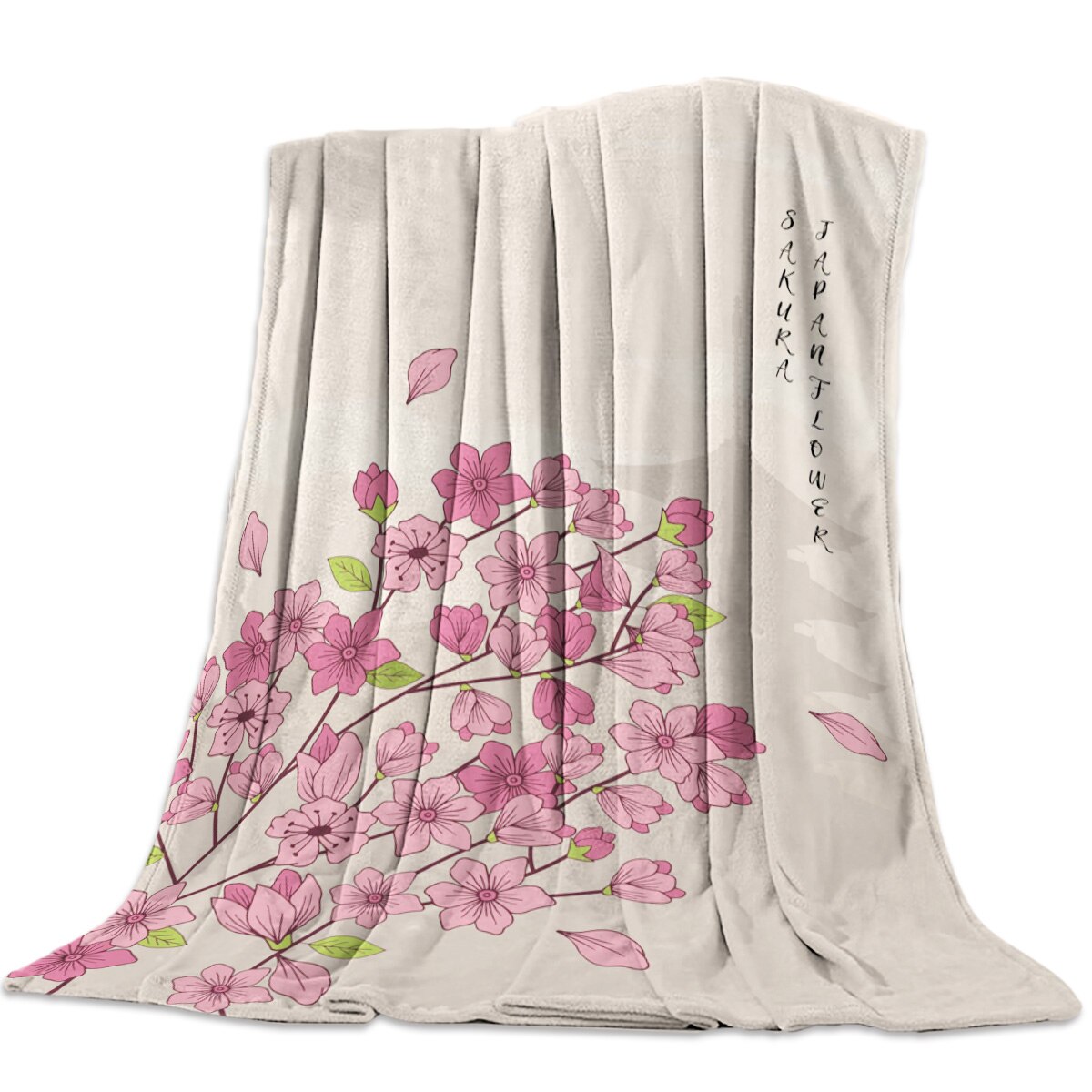 Kirschblüten Kuscheldecke Yumiko (4 Größen)
