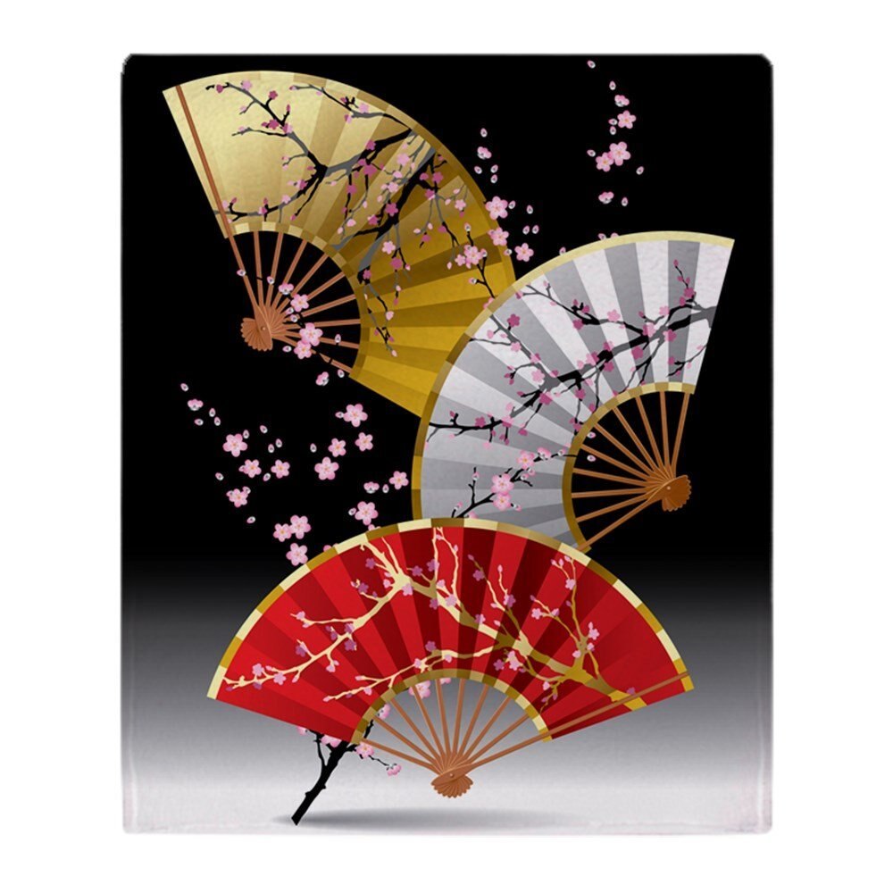 Sakurafächer Kuscheldecke Yumi (2 Formen und 4 Größen)