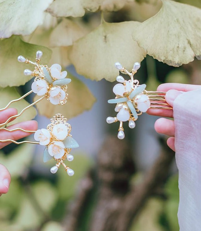 Kanzashi Haarnadel-Set Hikaru