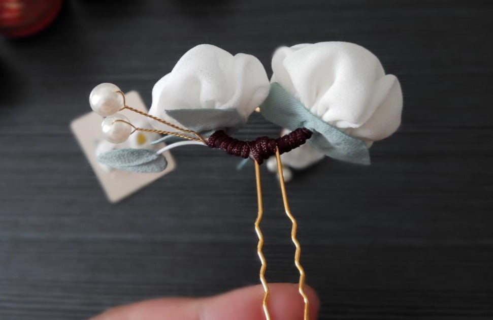 Kanzashi Haarnadel und Ohrringe Miki (2 Varianten)