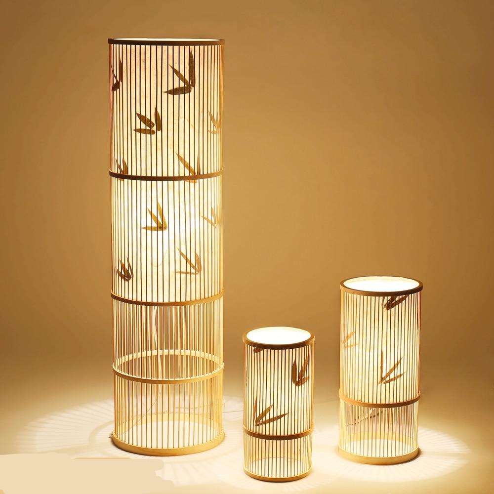 asiatische lampen bambus Bambus Stehlampe Masaru