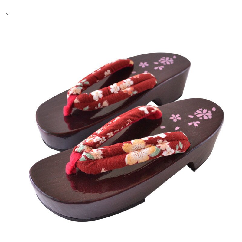 Damen Geta Sandalen Chichibu (10 Farben und 7 Größen)