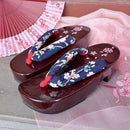 Damen Geta Sandalen Chichibu (10 Farben und 7 Größen)