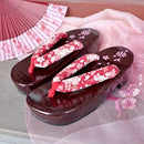 Damen Geta Sandalen Chichibu (10 Farben und 7 Größen)