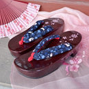 Damen Geta Sandalen Chichibu (10 Farben und 7 Größen)