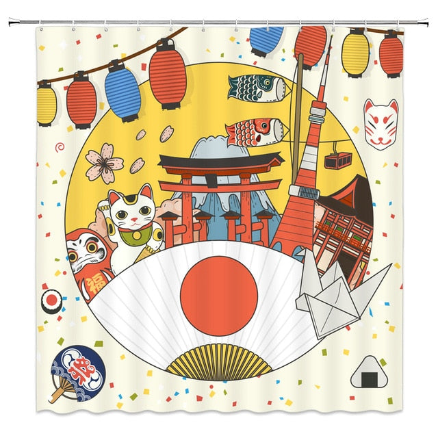 Duschvorhang Tokorozawa (4 Größen und 2 Modelle)