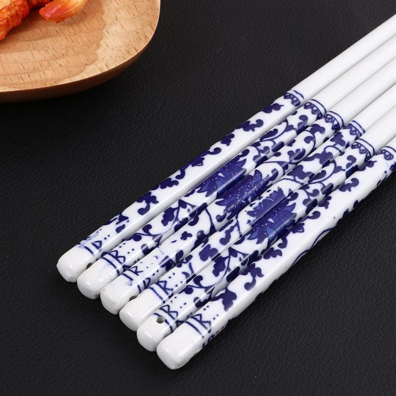 Asiatische Keramik Essstäbchen-Set Kiku (10 Paar)