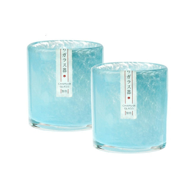 Blauer Whiskyglas Usu