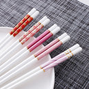 5 Paar Asiatische Porzellan Essstäbchen Higanbana (9 Farben)