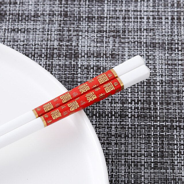 5 Paar Asiatische Porzellan Essstäbchen Higanbana (9 Farben)