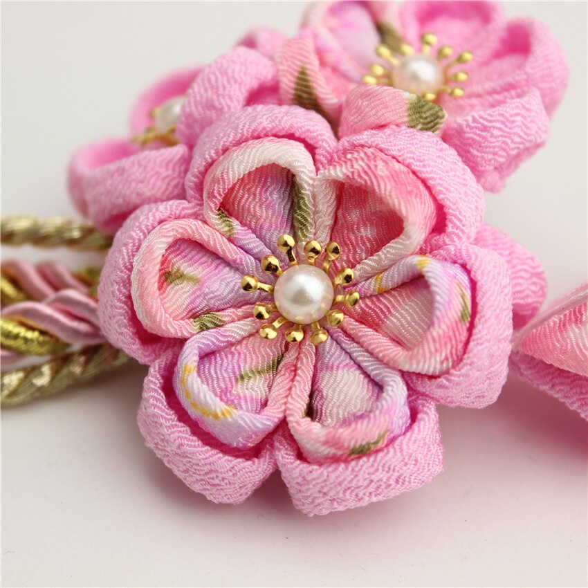 Kanzashi Sakura Haarnadel Biwa
