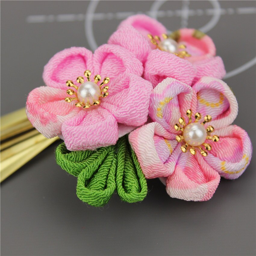 Kanzashi Sakura Haarnadel Biwa