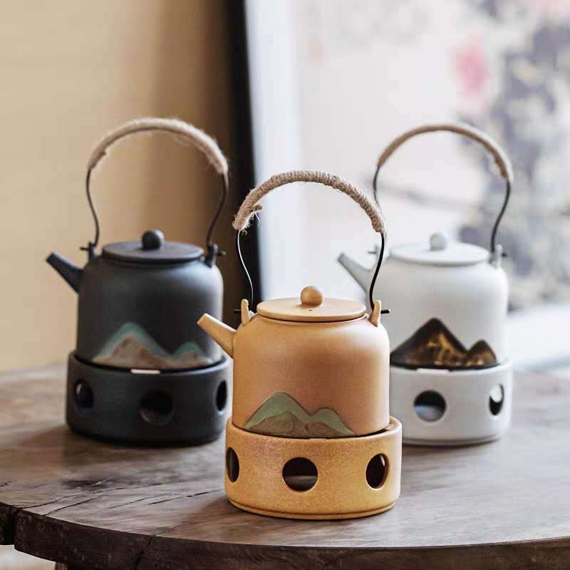 Teekanne mit Stövchen Ichikawa - Keramik Teekannen