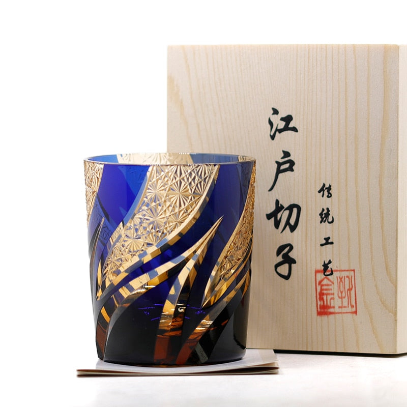 Kiriko Whiskyglas Kosaka (6 Farben)