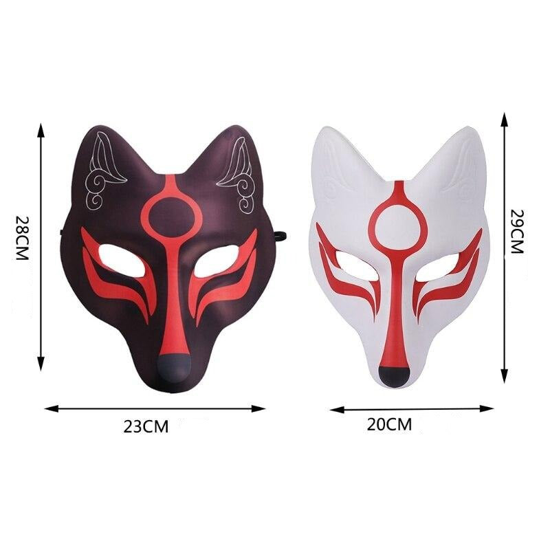 Kabuki Fuchs Masken Miyazaki (2 Farben)